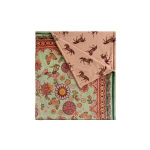 NEW JOHNNY WAS laurel canyon cozy blanket in green & brown